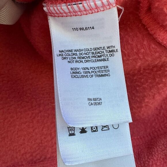 Columbia Women's Coral Pink Fleece Zip Up Sweater Jacket Size Medium - Picture 7 of 7